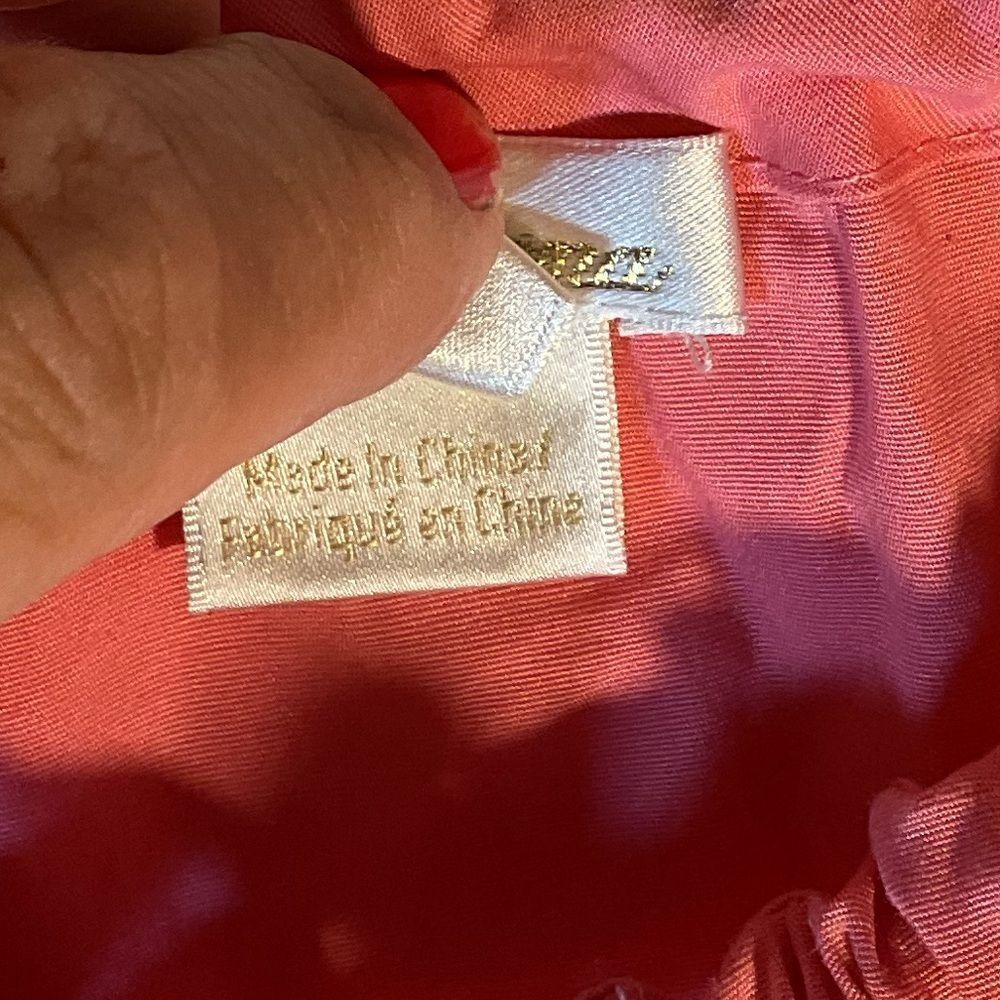 Shoshanna ladies POPPY MIDI DRESS 6 PINK coral poplin day resort Anthropologie - Picture 8 of 16